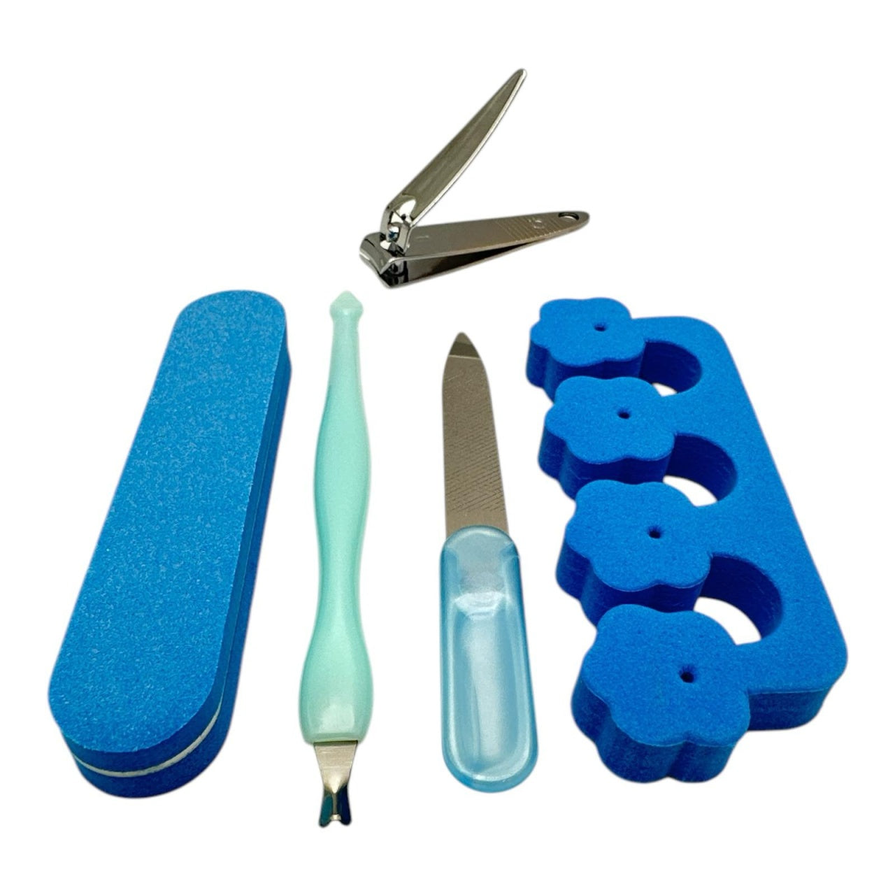 Set pedichiura 5 piese multicolor , Ingrijire completa pentru picioare, acasa sau la salon,