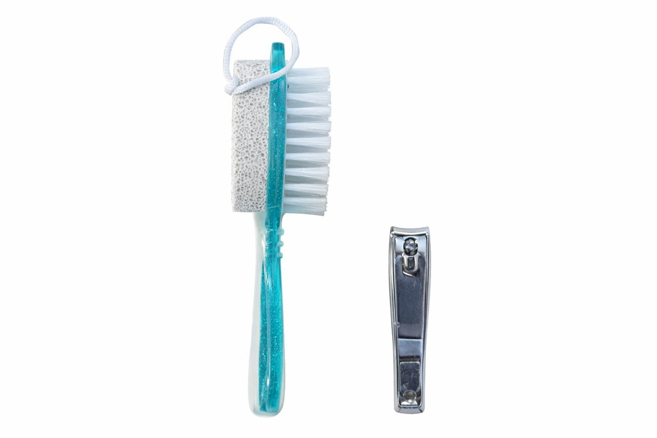 Set pentru pedichiură 4 în 1 cu perie pentru curățare
