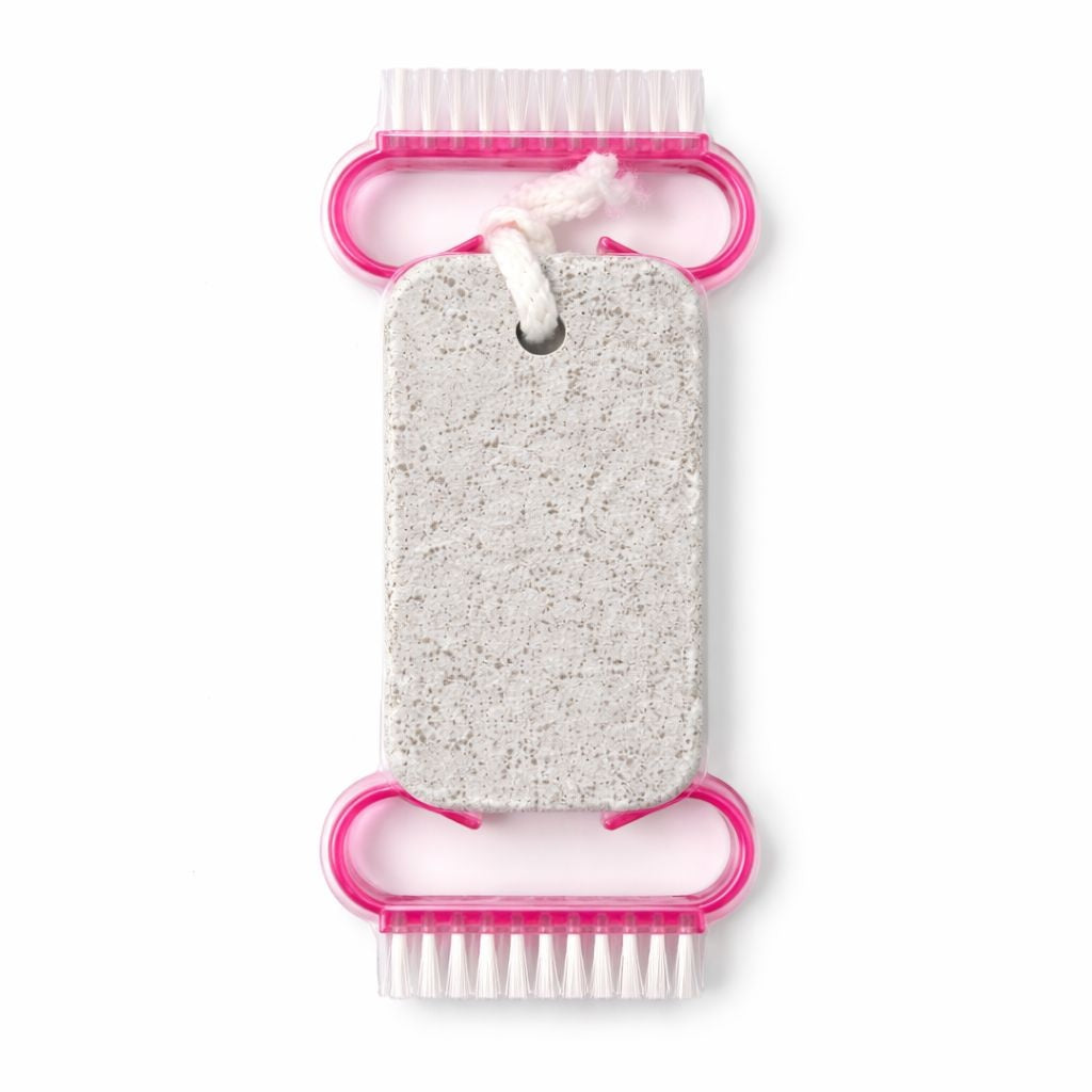Set piatra ponce cu 2 periute pentru curatarea picioarelor, exfoliere si ingrijire talpi