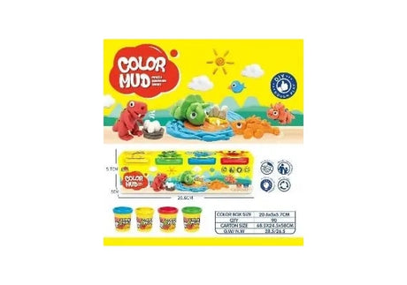Set Plastilina Color Mud cu 4 Culori - Creativitate si Distractie pentru Copii,