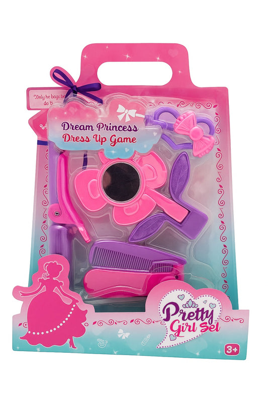 Set Pretty Girl Dream Princess cu accesorii de infrumusetare pentru fetite,26x20cm, 3+ ani