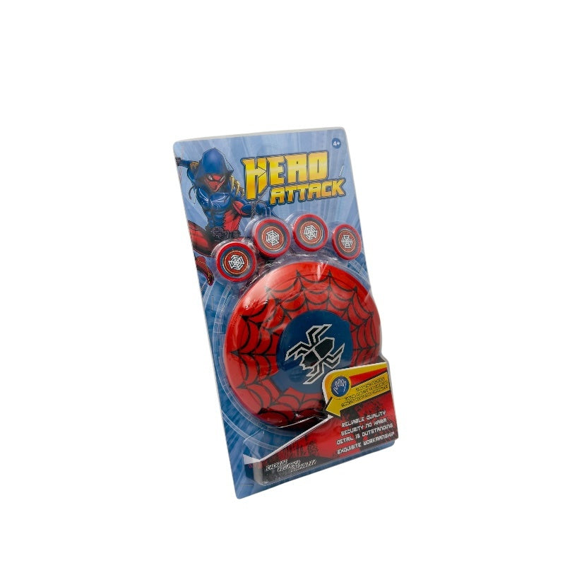 Set Scut Erou cu Discuri Lansatoare , Jucarie Erou Hero Attack, 28x18 cm