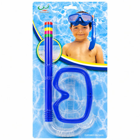 Set Snorkeling Albastru pentru Copii – Mască și Tub pentru Scufundări