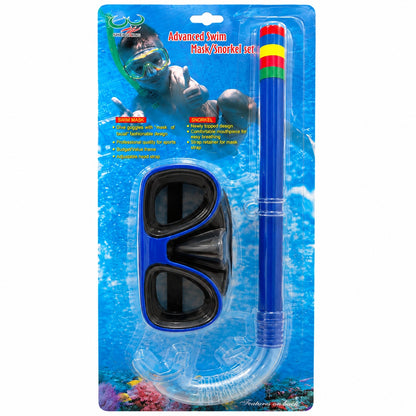 Set Snorkeling pentru Copii Albastru – Mască și Tub Respirator pentru Înot și Scufundări