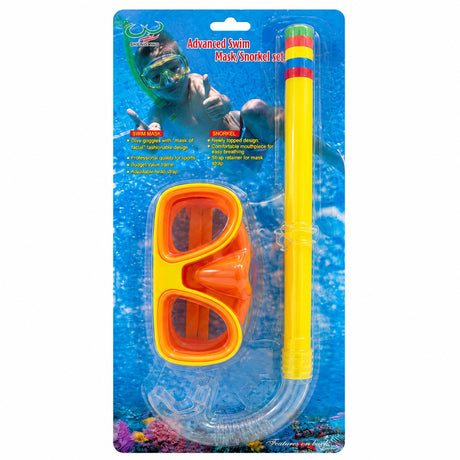 Set Snorkeling pentru Copii Galben – Mască și Tub Respirator pentru Înot și Scufundări