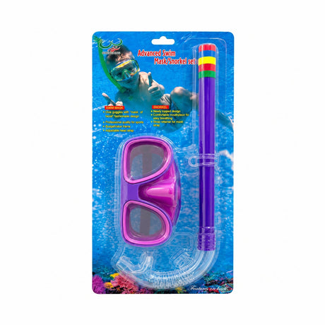 Set Snorkeling pentru Copii Mov – Mască și Tub Respirator pentru Înot și Scufundări