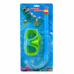 Set Snorkeling pentru Copii Verde – Mască și Tub Respirator pentru Înot și Scufundări