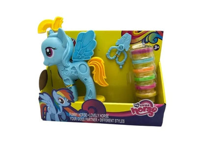 Set Unicorn cu plastilina pentru copii , creatie si joaca creativa 30 cm, modelare 3D si indemanare,