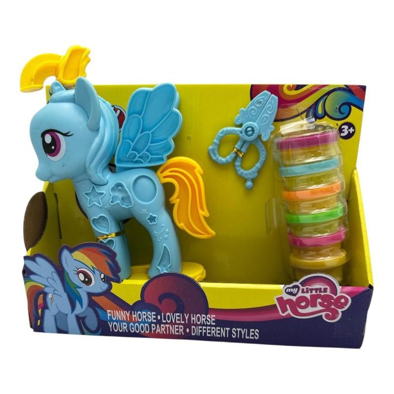 Set Unicorn cu plastilina pentru copii , creatie si joaca creativa 30 cm, modelare 3D si indemanare,