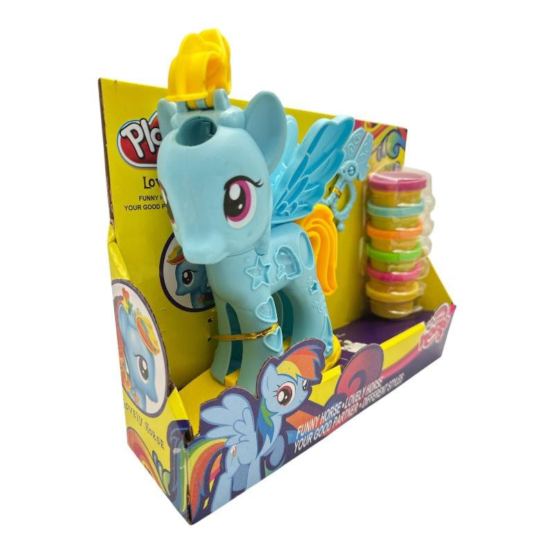 Set Unicorn cu plastilina pentru copii , creatie si joaca creativa 30 cm, modelare 3D si indemanare,