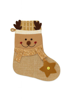 soseta Cadouri Mos Nicolae , Model Auriu, Design Festiv (Ren Mos Craciun Om de Zapada), 33x25cm