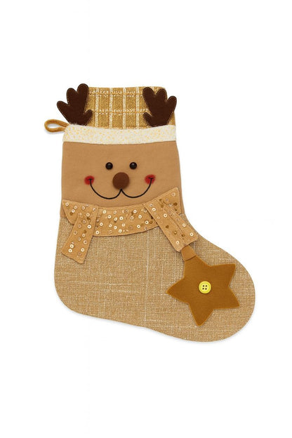 soseta Cadouri Mos Nicolae , Model Auriu, Design Festiv (Ren Mos Craciun Om de Zapada), 33x25cm