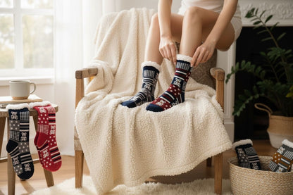 Sosete imblanite pentru femei , moi, calduroase si confortabile, culori diverse