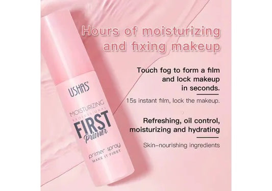 Spray Primer Hidratant USHAS First , Baza de Machiaj pentru Hidratare si Fixare, 80ml