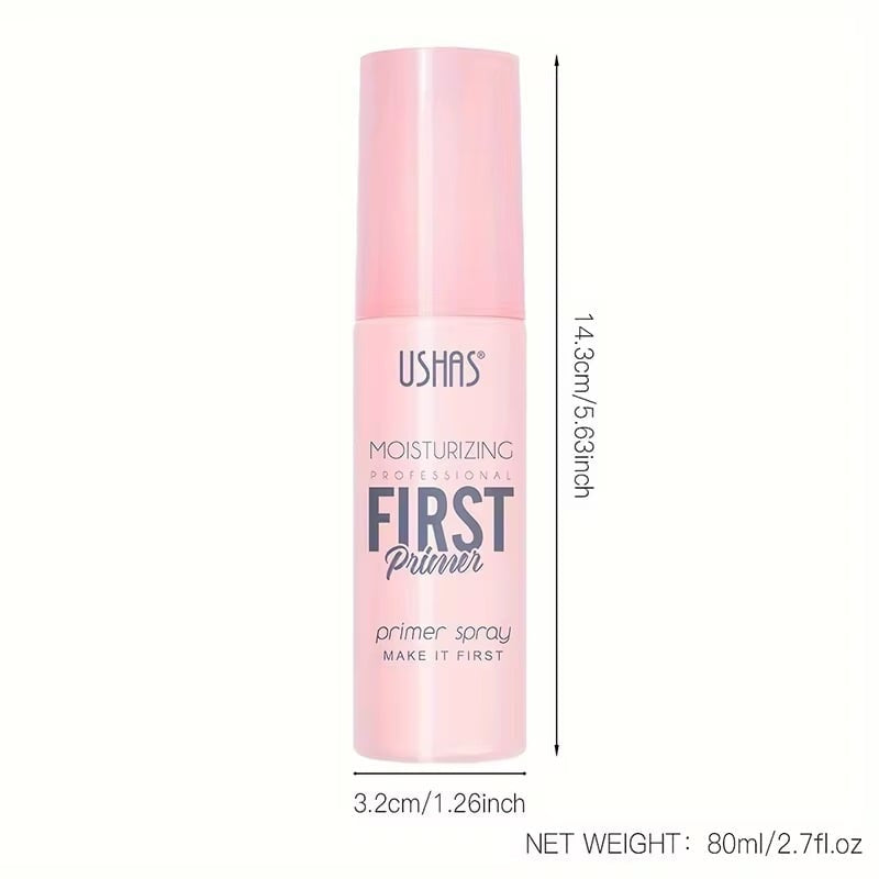 Spray Primer Hidratant USHAS First , Baza de Machiaj pentru Hidratare si Fixare, 80ml