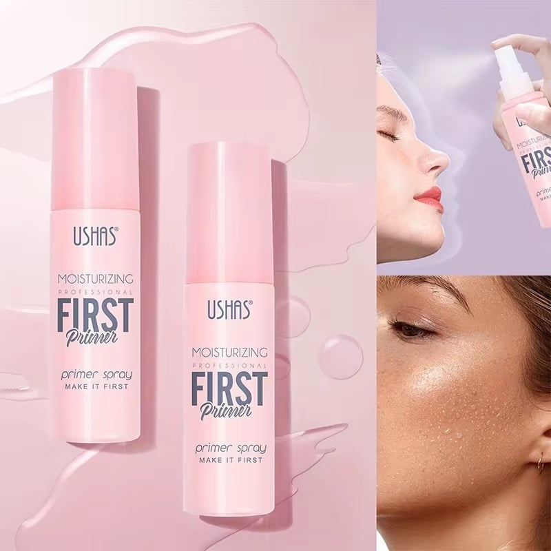 Spray Primer Hidratant USHAS First , Baza de Machiaj pentru Hidratare si Fixare, 80ml