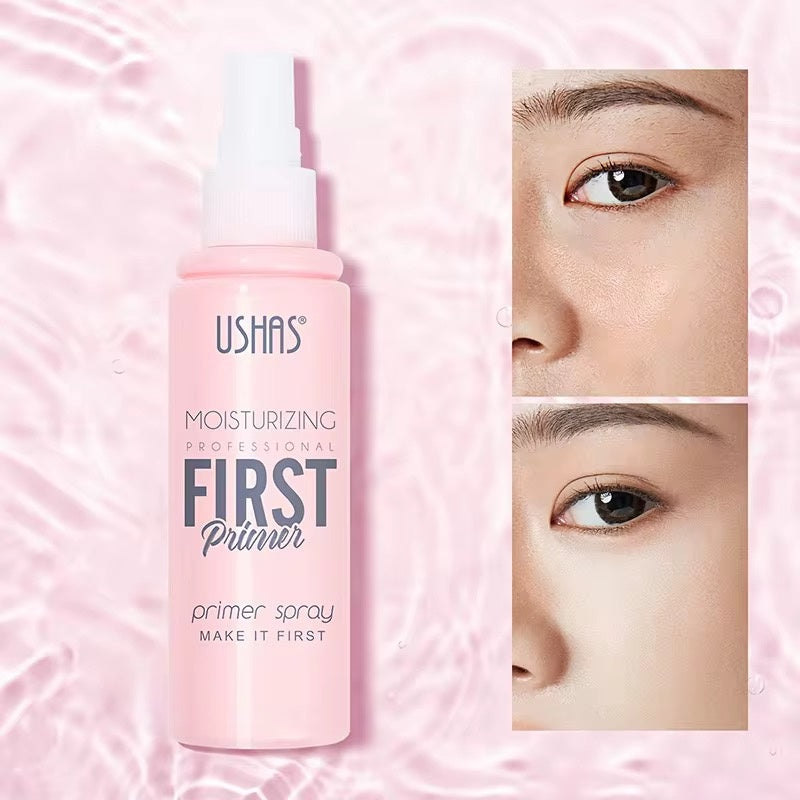 Spray Primer Hidratant USHAS First , Baza de Machiaj pentru Hidratare si Fixare, 80ml