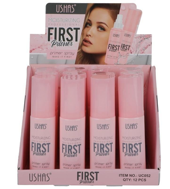 Spray Primer Hidratant USHAS First , Baza de Machiaj pentru Hidratare si Fixare, 80ml