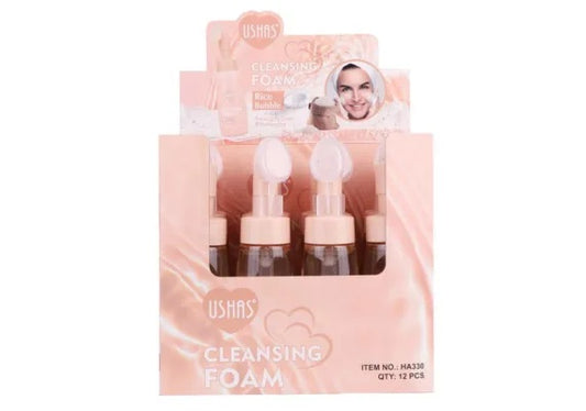 Spuma de Curatare Faciala USHAS , Cleanser cu Orez si Bule Masaj, 240g