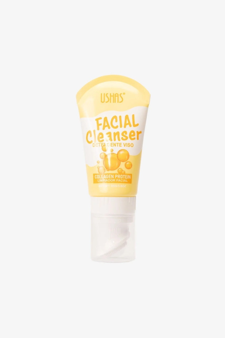 Spuma de Curatare Faciala USHAS cu Colagen si Proteine 85g , Hidratare si Fermitate
