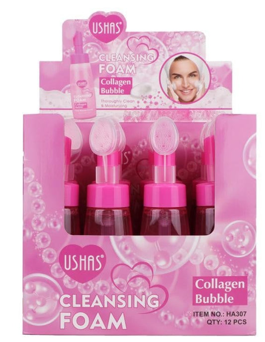 Spuma de Curatare USHAS Collagen Bubble, 240g , Purificare Hidratare pentru Ten Luminos