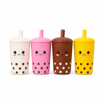 Squishy Bubble Tea Antistres, 11 cm – Jucării Moi, Culori Diferite