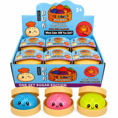 Squishy Dumpling Antistres 8,5 cm în Cutie Tip Bambus – Jucărie Moale pentru Copii, Model Aleatoriu