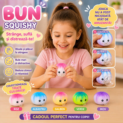 Squishy Dumpling pentru Copii – Jucărie Moale și Elastică Tip Bubble Squishy