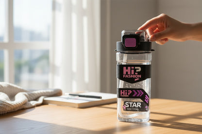 Sticla Sport HiP Fashion 650ml , Model Premium cu Bretea si Etichete Interschimbabile