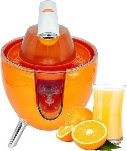 Storcator electric citrice 300W cu maner presare, 2 conuri, filtru inox, portocaliu
