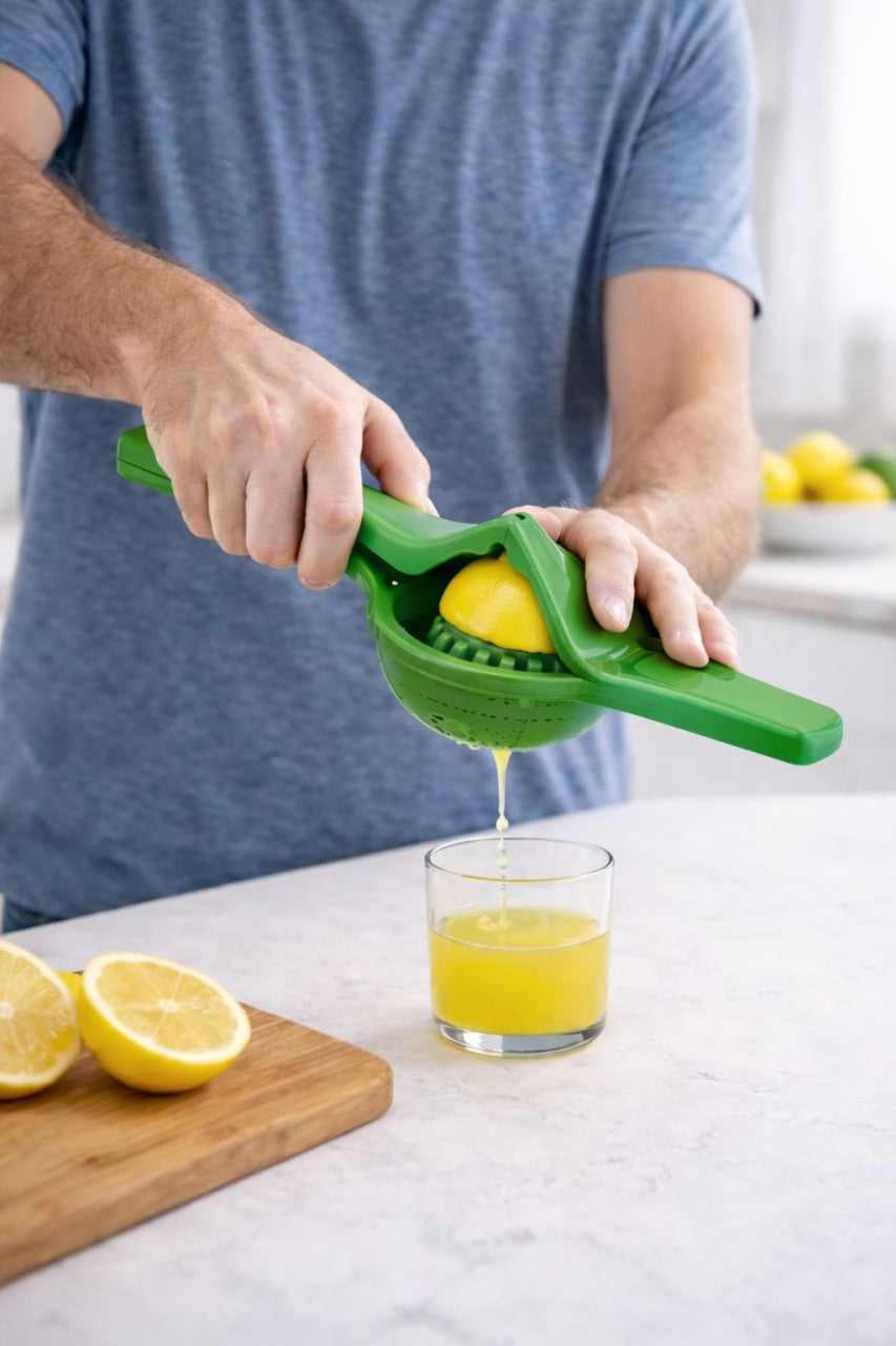 Storcător manual din plastic Verde pentru citrice, ideal pentru bucătărie