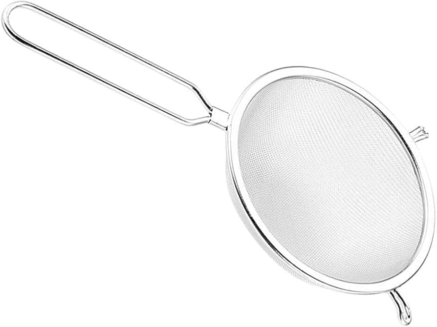 Strecuratoare bucatarie inox 14 cm, sita metalica fina pentru ceai si alimente