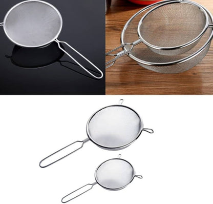 Strecuratoare bucatarie inox 14 cm, sita metalica fina pentru ceai si alimente