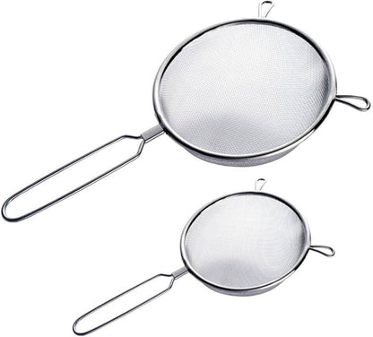 Strecuratoare bucatarie inox 18 cm, sita metalica fina pentru strecurat alimente