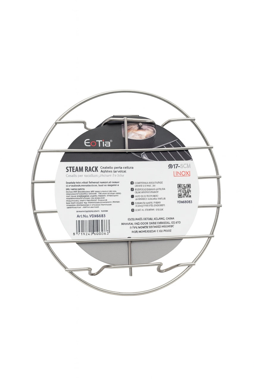 Suport Aburire Inox 17 cm EoTia , Steam Rack pentru Gatit la Abur, Oale si Tigai