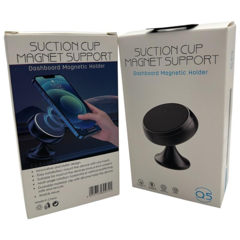 Suport auto magnetic universal pentru telefon, cu prindere sigura si rotatie 360 grade, compatibil cu orice smartphone,
