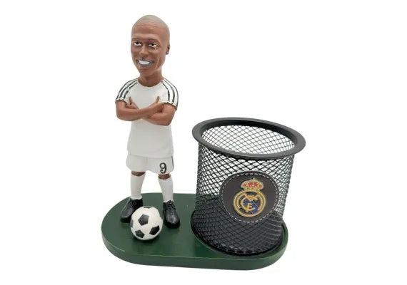 Suport Pixuri cu Fotbalist , Organizator Original pentru Birou, 17cm, Calitate Superioara,