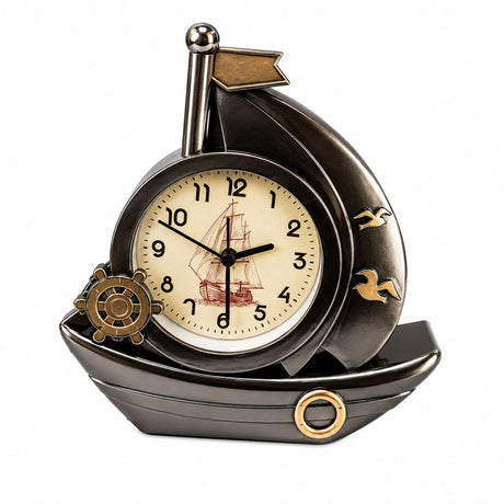Suvenir Ceas Decorativ Corabie Vintage – Ornament Marin Elegant pentru Birou și Casă
