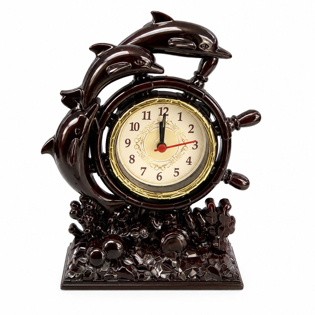 Suvenir Ceas Decorativ cu Delfini – Ornament Marin Elegant pentru Casă și Birou