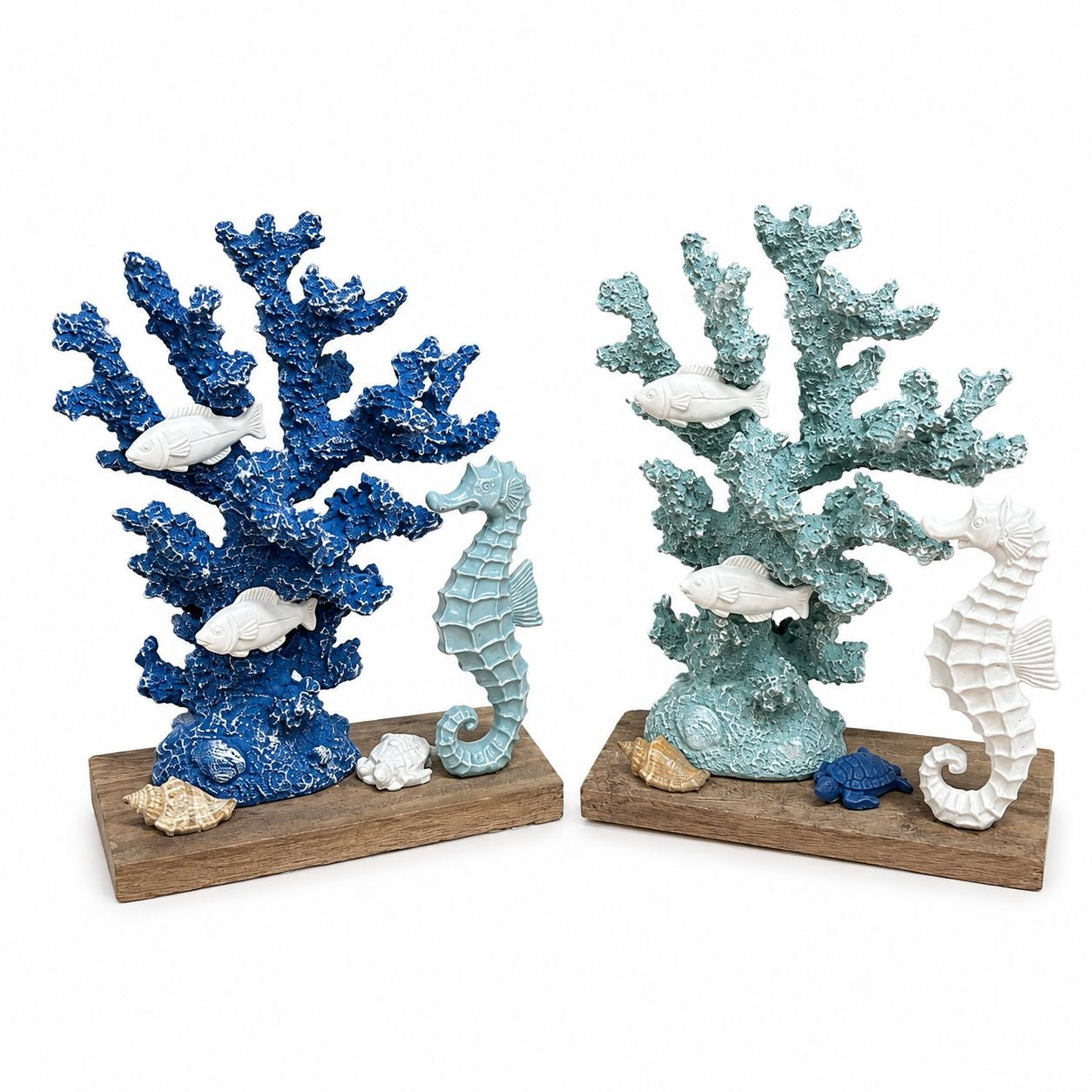 Suvenir Decorativ Marin cu Coral și Căluț de Mare – Model Aleatoriu