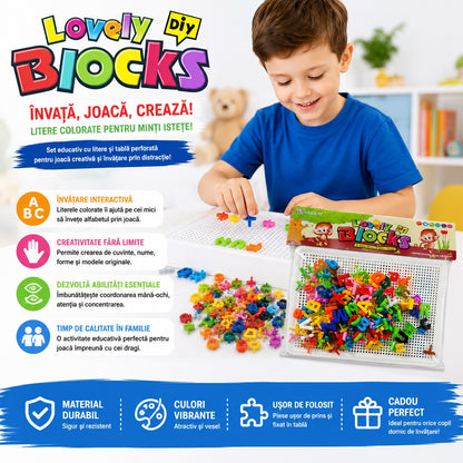 Tabla Alba Educativă cu Litere pentru Copii – Joc Creativ de Învățare