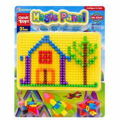 Tabla educativa tip mozaic cu pioni colorati pentru creativitate, 39x29 cm