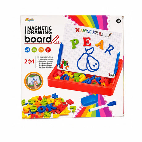 Tabla Magnetica Educativa pentru Copii cu Litere si Marker, 24 x 22 cm, 2 in 1