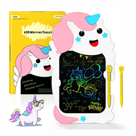 Tableta LCD de Scris Unicorn , 30 cm, Desen Color, Stergere Rapida, 2 Stylus-uri Incluse
