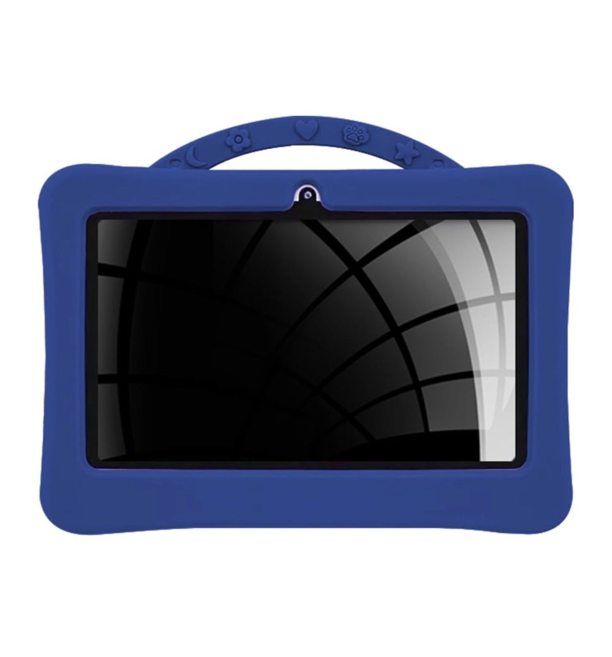 Tableta pentru copii 7 inch Android, 4GB RAM, 128GB, husa silicon, camera dubla, albastru inchis