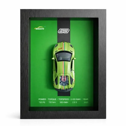 Tablou decorativ cu macheta masina sport 3D rama lemn