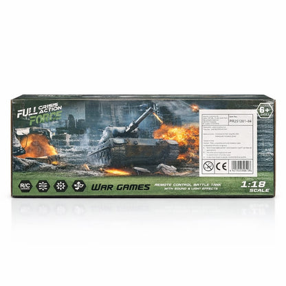 Tanc cu telecomanda maro army, vehicul militar RC, lumini si sunet