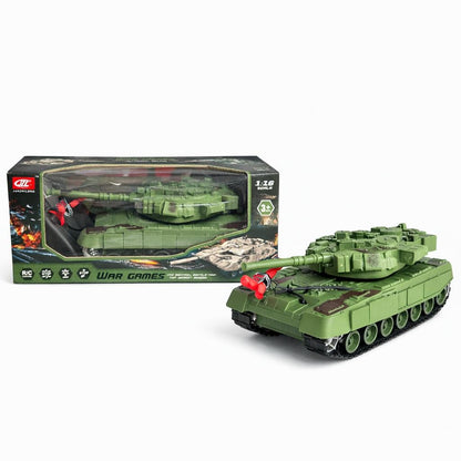 Tanc cu telecomanda verde army, vehicul militar RC, 25 cm