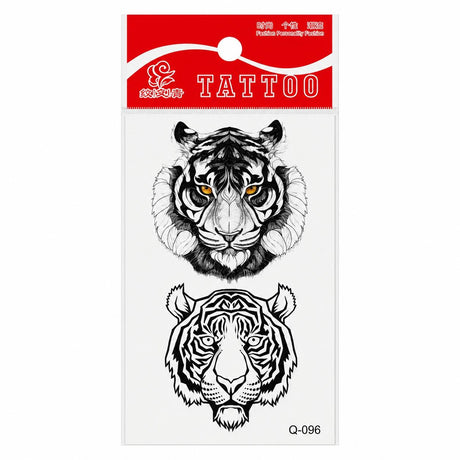 Tatuaj Temporar Semipermanent Cap de Tigru – Design Realist și Tribal, 10 cm