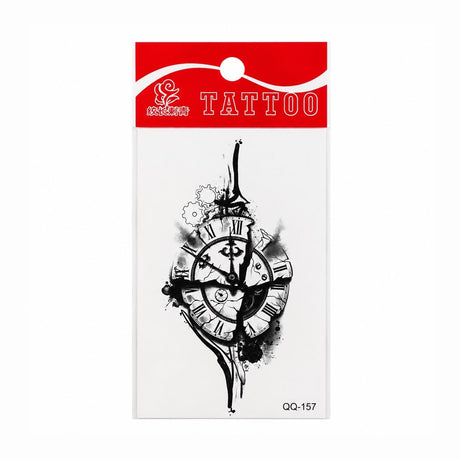 Tatuaj Temporar Semipermanent Ceas Vintage cu Cifre Romane - 10cm